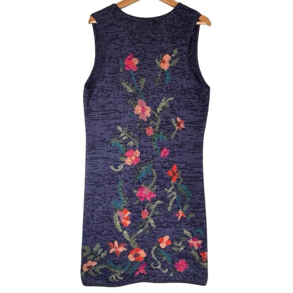 Peruvian Connection Blue Duster Alpaca Blend Cardigan Sweater Womens SIZE MEDIUM - Picture 5 of 13